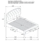 Marianna 4-drawer Upholstered Eastern King Storage Bed Cream