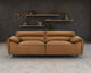 Buxton Top Grain Leather Upholstered Sofa Orange