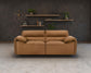Buxton Top Grain Leather Upholstered Loveseat Orange