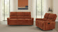 Navarro 2-piece Upholstered Reclining Sofa Set Orange