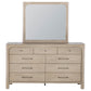 Solano 9-drawer Bedroom Dresser with Mirror Weathered Mango