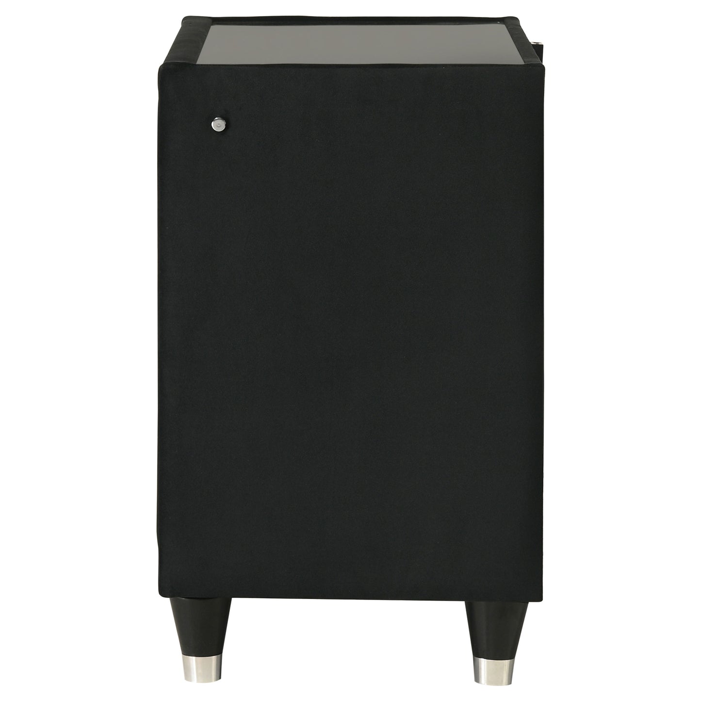 Lorient 2-drawer LED Nightstand with USB Black