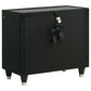 Lorient 2-drawer LED Nightstand with USB Black