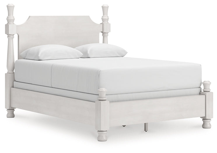 Rowlenstown Queen Poster Bed, Dresser, Mirror and Nightstand