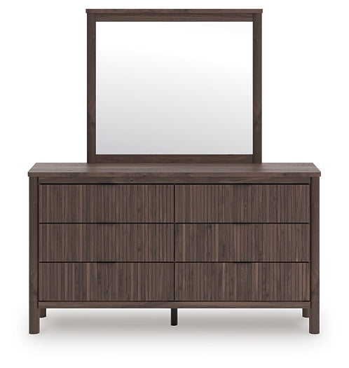 Pamytta Twin Panel Platform Bed, Dresser, Mirror and Nightstand