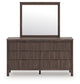 Pamytta Twin Panel Platform Bed, Dresser, Mirror and Nightstand