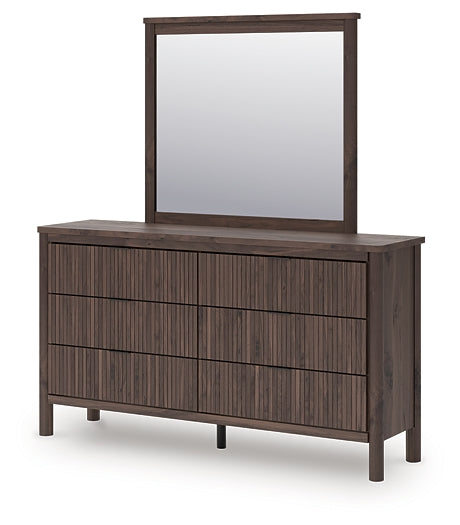 Pamytta Twin Panel Platform Bed, Dresser, Mirror, Chest and Nightstand