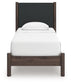 Pamytta Twin Upholstered Panel Platform Bed, Dresser, Mirror, Chest and Nightstand