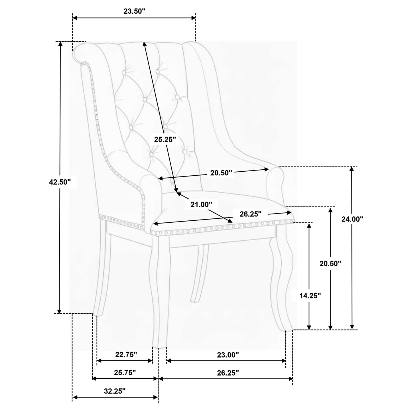 Phelps Upholstered Dining Arm Chair Tobacco and Distressed Noir