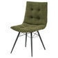 Aiken Fabric Upholstered Dining Side Chair Saddle Forest Green (Set of 4)