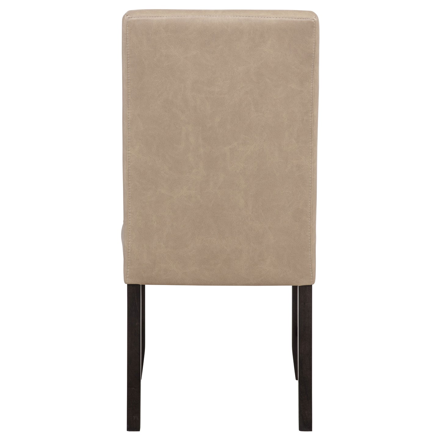 Averill Faux Leather Upholstered Dining Side Chair Tan (Set of 2)
