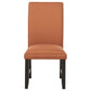 Berning Fabric Upholstered Parson Side Chair Salmon Orange (Set of 2)