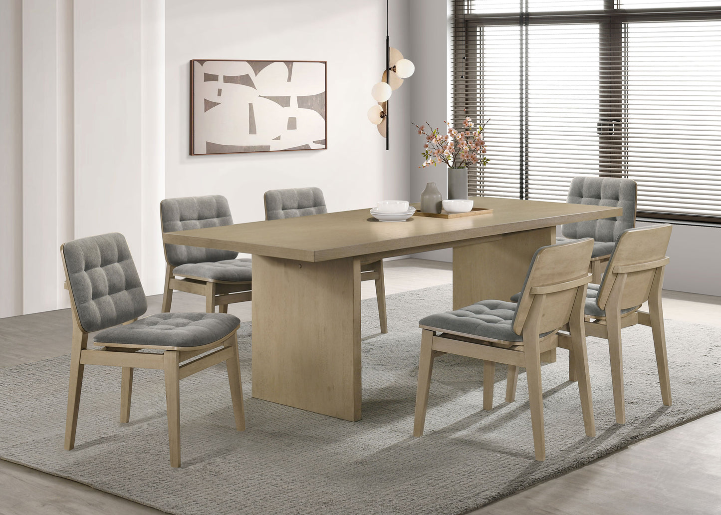 Decker 82-inch Rectangular Wood Dining Table Natural Oak