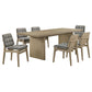 Decker 7-piece 82-inch Rectangular Dining Set Grey and Natural Oak