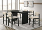 Decker 70-inch Rectangular Wood Counter Height Dining Table Black