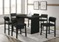 Decker 70-inch Rectangular Wood Counter Height Dining Table Black