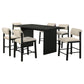 Decker 7-piece 70-inch Rectangular Counter Height Dining Set Cream and Black