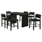 Decker 7-piece 70-inch Rectangular Counter Height Dining Set Black