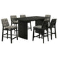 Decker 7-piece 70-inch Rectangular Counter Height Dining Set Grey and Black