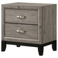 Watson 2-drawer Nightstand Bedside Table Light Taupe