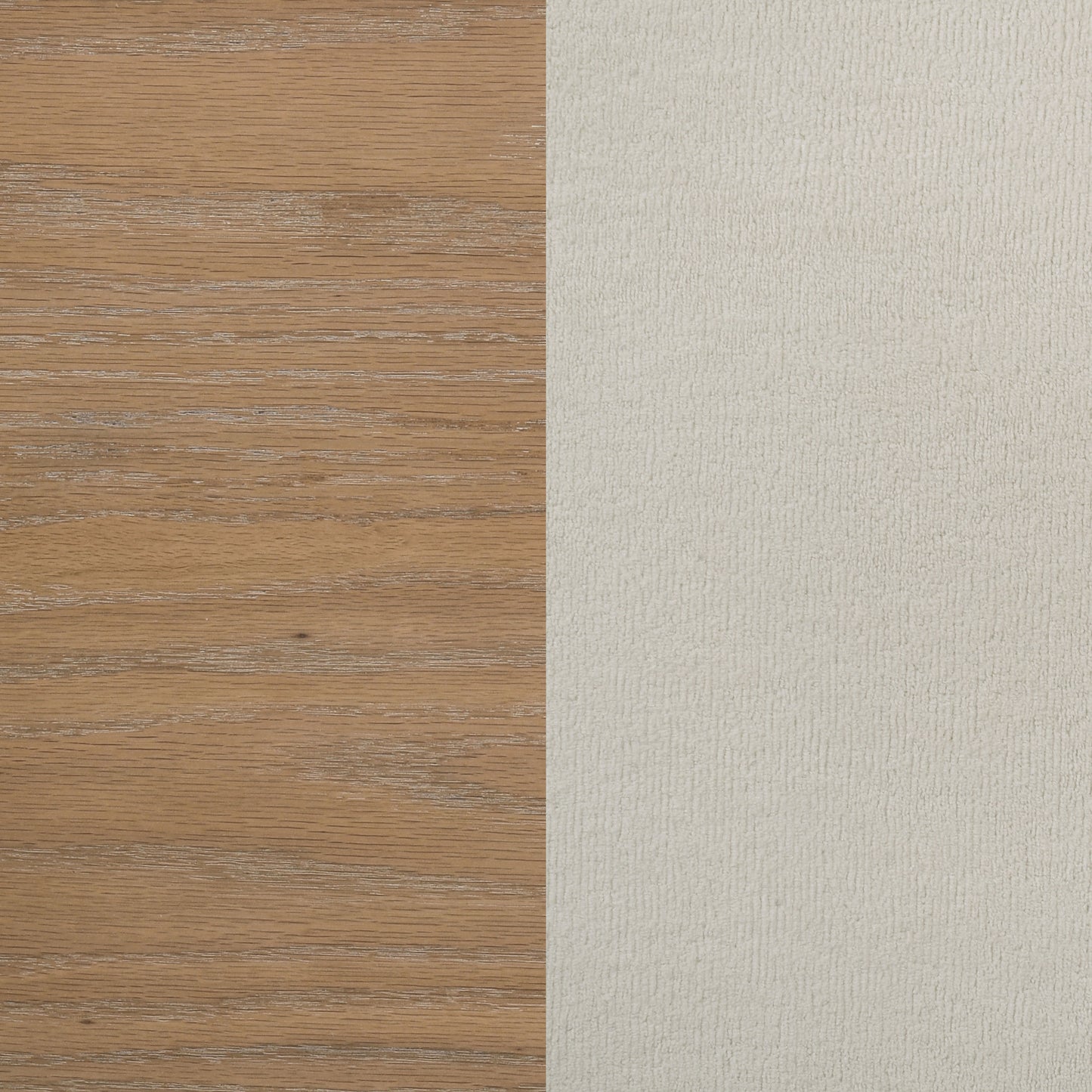 Leanne Queen LED Panel Bed Off White and Light Oak