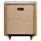 Leanne 2-drawer Sinter Stone Top Nightstand Light Oak