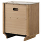 Leanne 2-drawer Sinter Stone Top Nightstand Light Oak