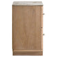 Leanne 2-drawer Sinter Stone Top Nightstand Light Oak