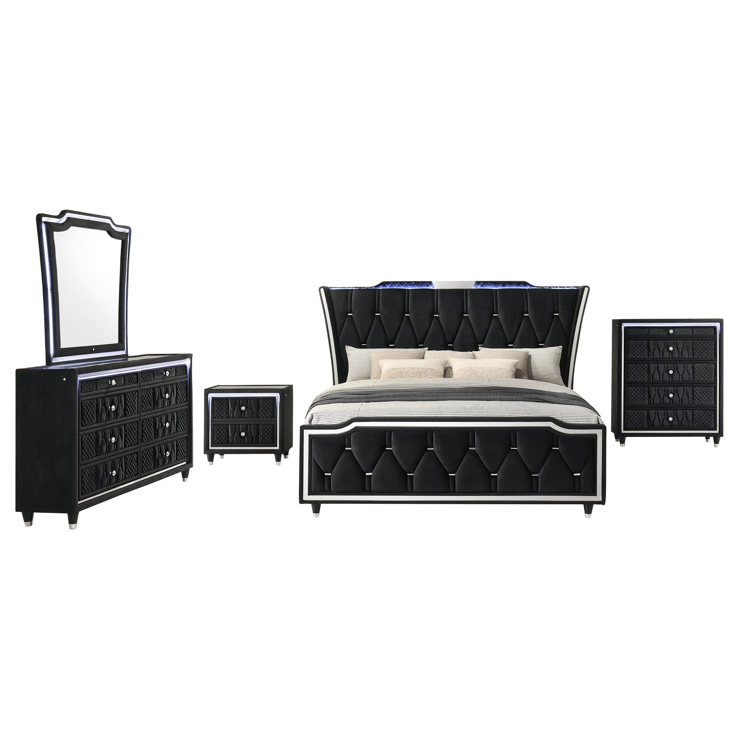 Lorient 5-piece California King Bedroom Set Black