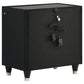 Ravenne 2-drawer Velvet Upholstered LED Nightstand with USB Black