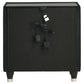 Ravenne 2-drawer Velvet Upholstered LED Nightstand with USB Black