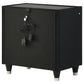 Ravenne 2-drawer Velvet Upholstered LED Nightstand with USB Black