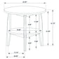 Bradley Round SmartTop End Side Table Grey and Natural