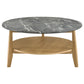 Bradley 3-Piece Round SmartTop Coffee Table Set Grey and Natural