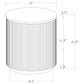 Jason Round White Marble Top Side End Table Honey Brown