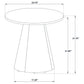 Franklin 2-piece Round Pedestal Coffee Table Set Grey and Dark Brown