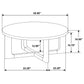 Kessler 2-piece Round Sculptural Wood Coffee Table Set Brown