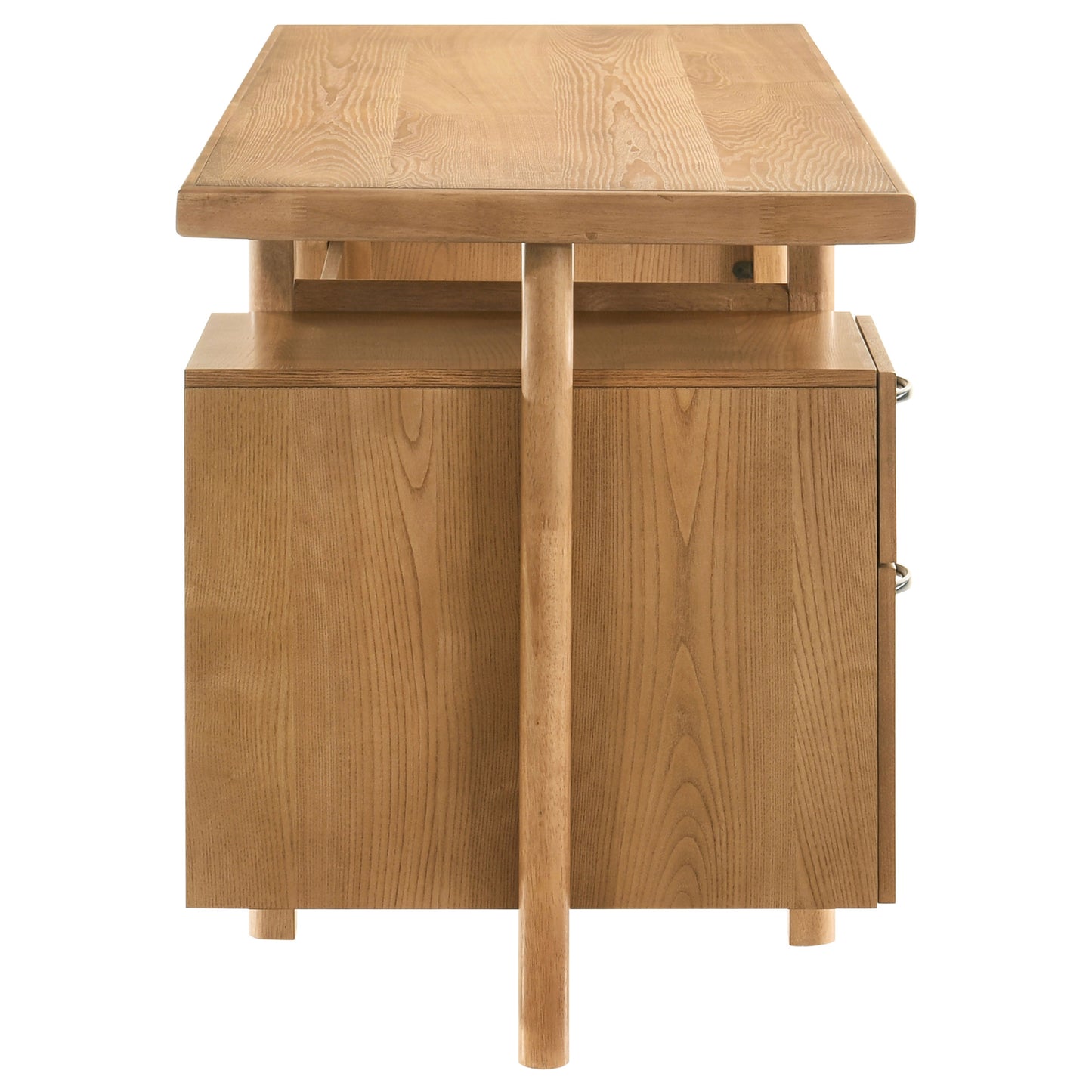 Roldan 69-inch 4-drawer Computer Desk with File Drawer Light Ash