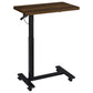 Westpark Pneumatic Adjustable C-Shape Side Table with Casters Dark Pine