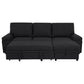 Demko Sleeper Sectional Sofa with Speaker and Storage Chaise Black
