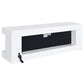 Mallory TV Stand Fireplace Console Bluetooth Speaker White High Gloss