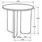 Jenna 3-piece Round Marble Top Coffee Table Set Brown