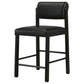 Kehoe Upholstered Counter Height Chair Black (Set of 2)