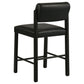 Kehoe Upholstered Counter Height Chair Black (Set of 2)