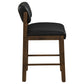 Kehoe Upholstered Counter Height Chair Black and Walnut (Set of 2)