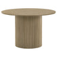 Hamlyn 5-piece Round Wood Dining Set Black and Natural Oak