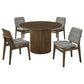 Hamlyn 5-piece Round Wood Dining Set Grey and Walnut