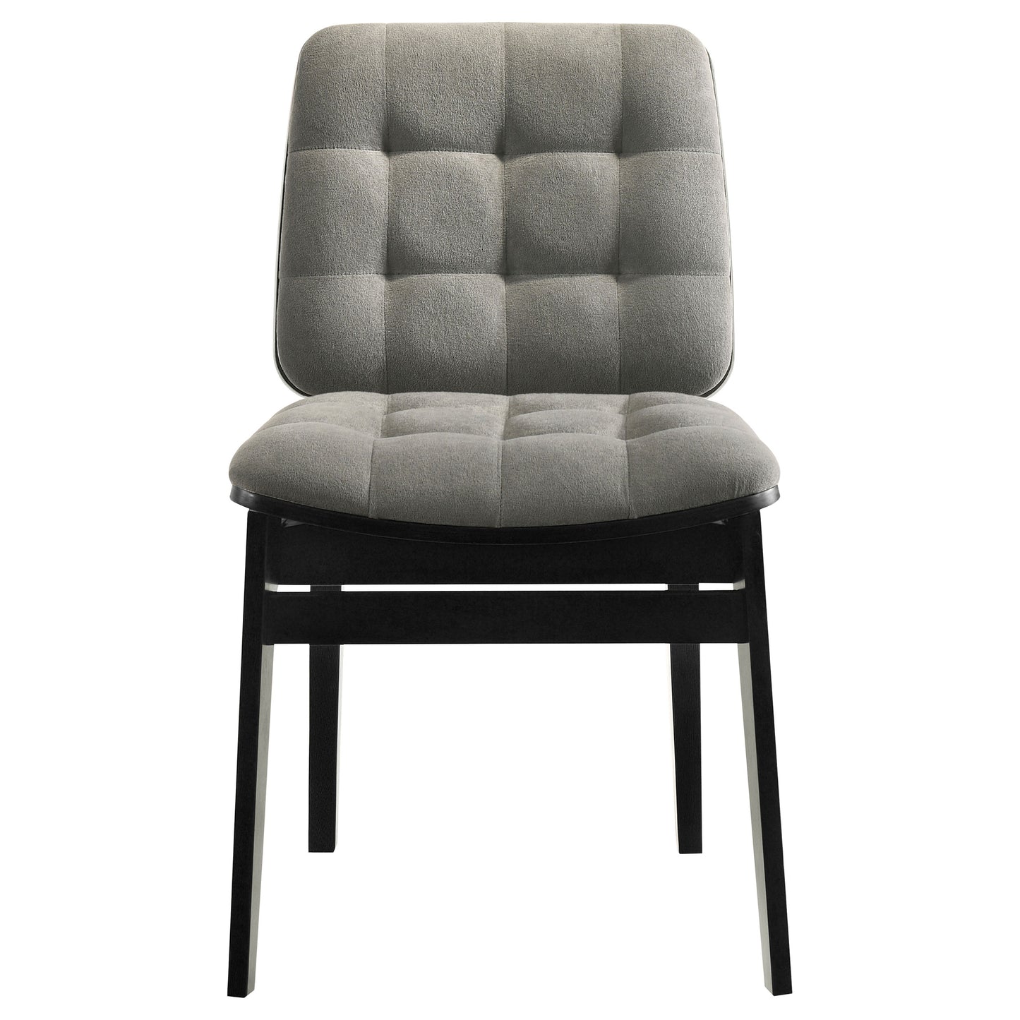 Redbridge Velvet Upholstered Side Chair Grey and Black (Set of 2)