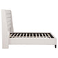Leslie Upholstered Tufted Full Wingback Platform Bed Beige