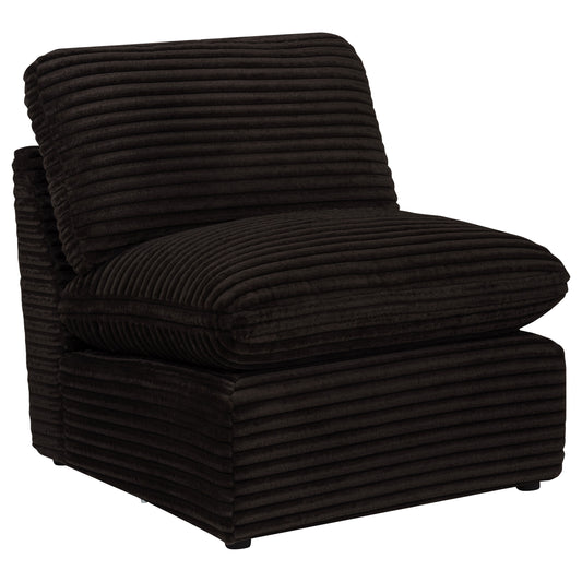 Collins Modular Armless Chair Chocolate Brown